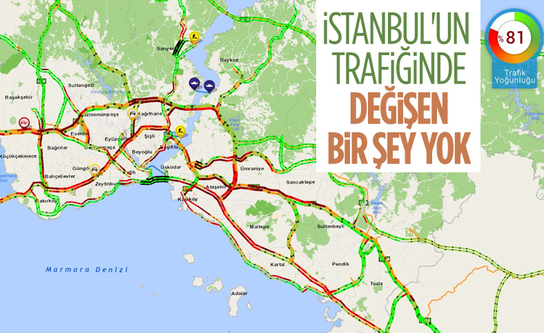 İstanbul’da trafik durma noktasına geldi