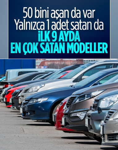 Türkiye'de ilk 9 ayda en az ve en çok satan otomobiller