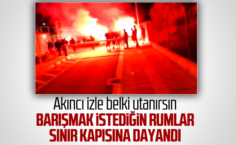 Rumlardan KKTC’ye havai fişekli tahrik