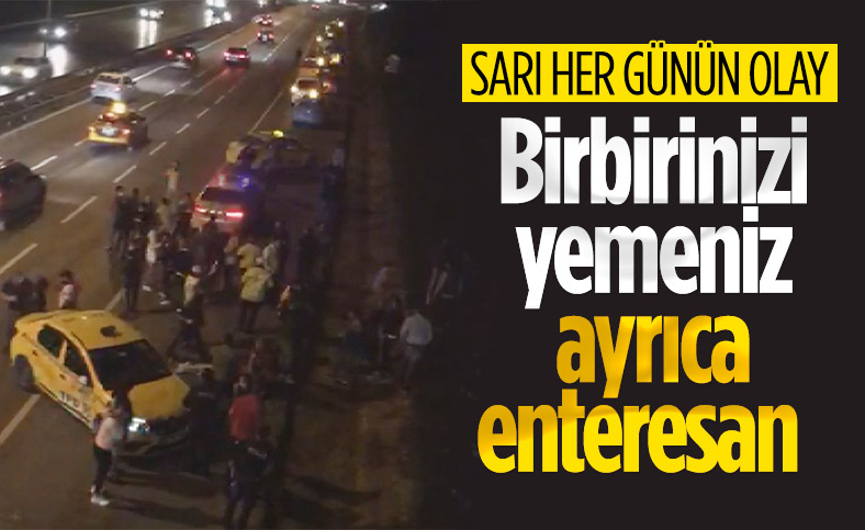 Esenyurt'ta taksiciler birbirine girdi