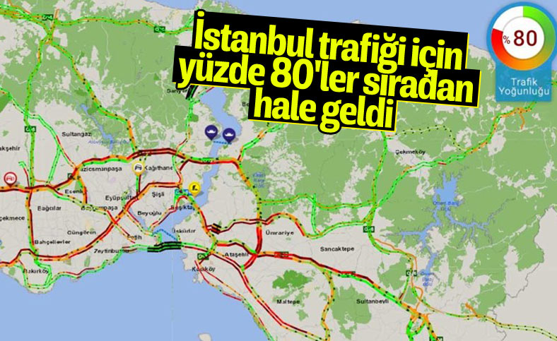 İstanbul trafiğinde yağmur yoğunluğu