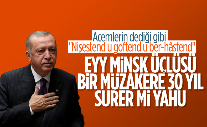 Cumhurbaşkanı Erdoğan'dan Minsk Grubu'na Karabağ tepkisi
