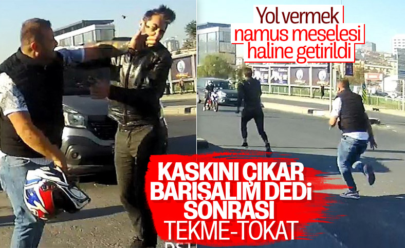 Kağıthane'de trafik magandası terör estirdi
