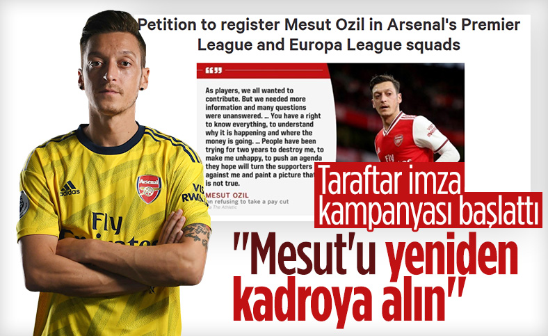 Arsenal taraftarı Mesut Özil için imza kampanyası başlattı