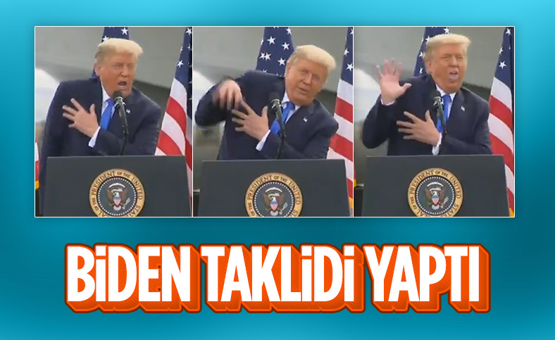 Donald Trump, rakibi Joe Biden'ın taklidini yaptı