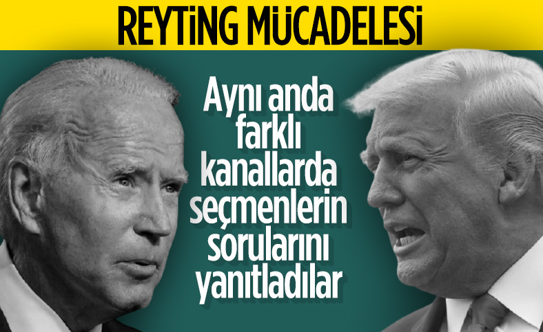 Trump ve Biden ayrı canlı yayınlarla seçmenlerin karşısına çıktı