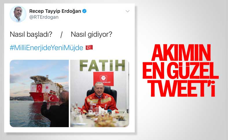 Cumhurbaşkanı Erdoğan'ın sosyal medya akımına katıldığı paylaşımı