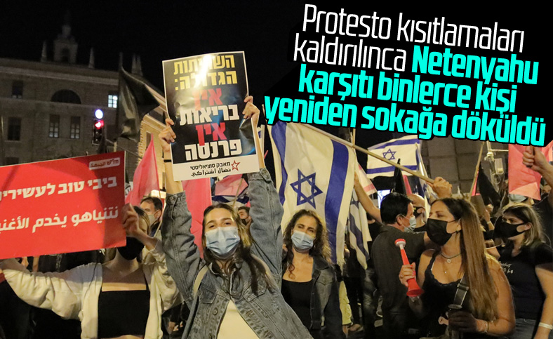 İsrail'de Netenyahu karşıtı gösteriler düzenlendi