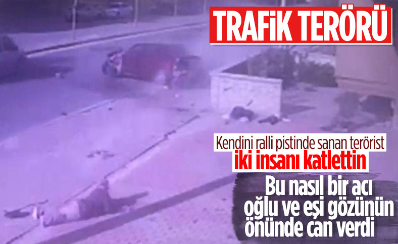 Konya'da baba ve oğlunun öldüğü feci kazanın görüntüsü