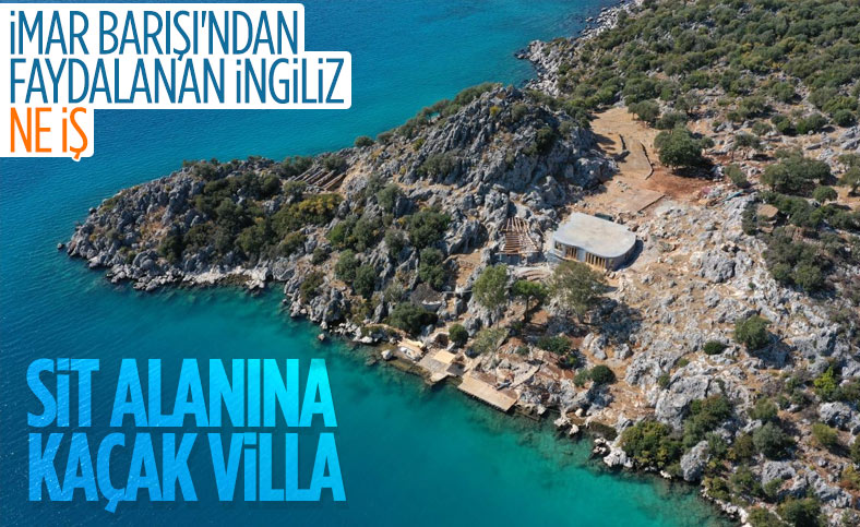 Antalya'da İngiliz şirket, sit alanı olan yarımadaya villa yapmaya başladı