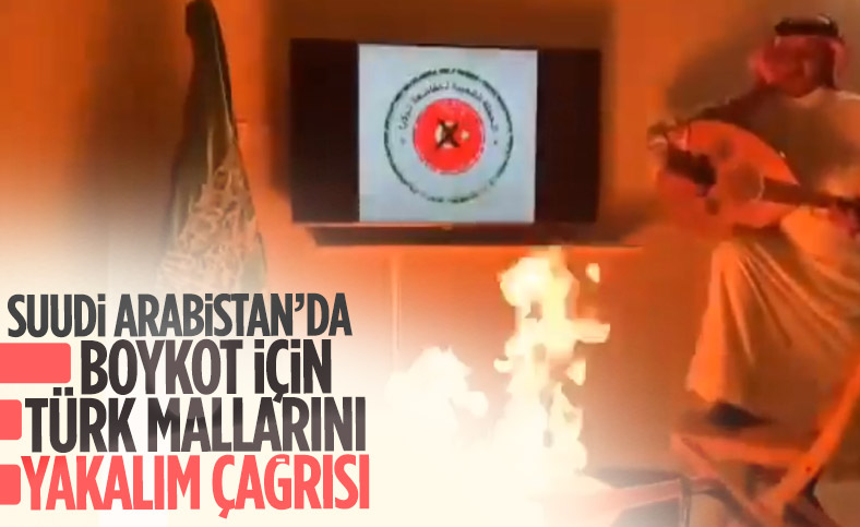 Suudi Arabistan'da Türk yapımı ürünler boykot amaçlı yakılıyor