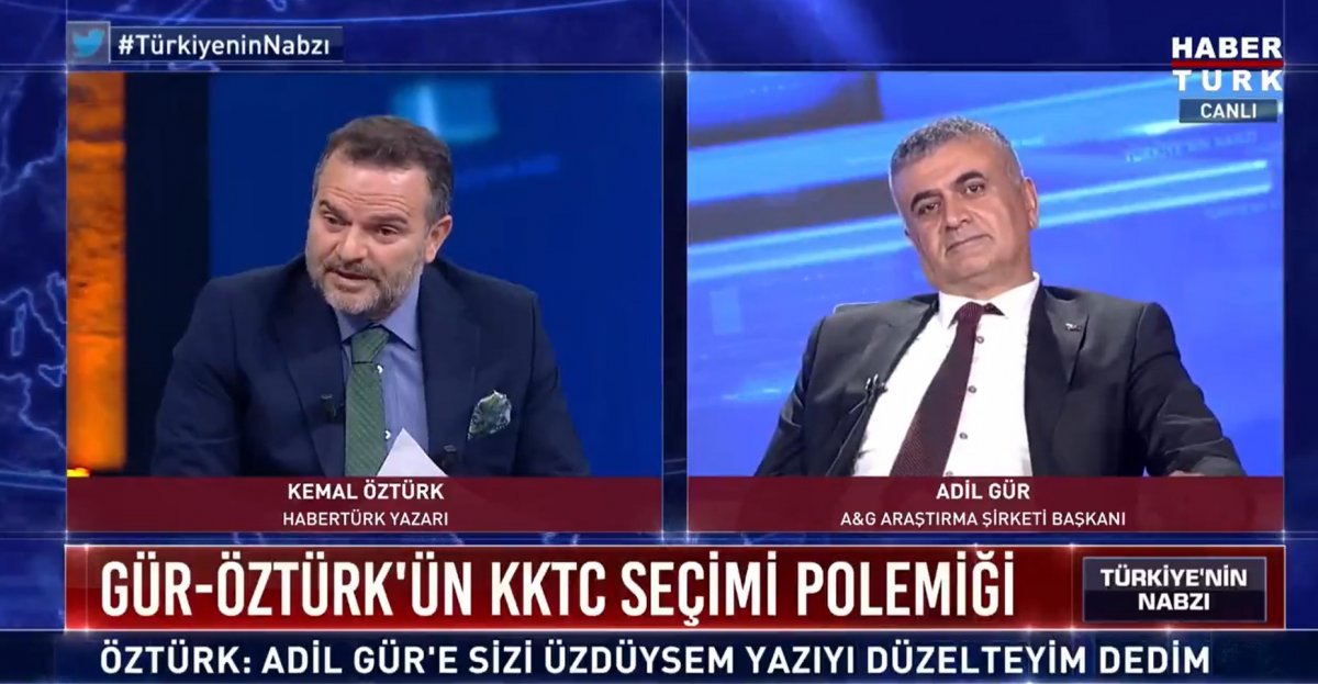 Kemal Öztürk ile Adil Gür arasında KKTC seçimi tartışması
