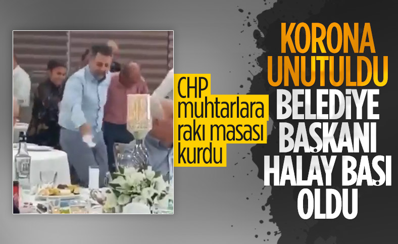 CHP'li Belediye Başkanı Serdar Sandal halay başı oldu