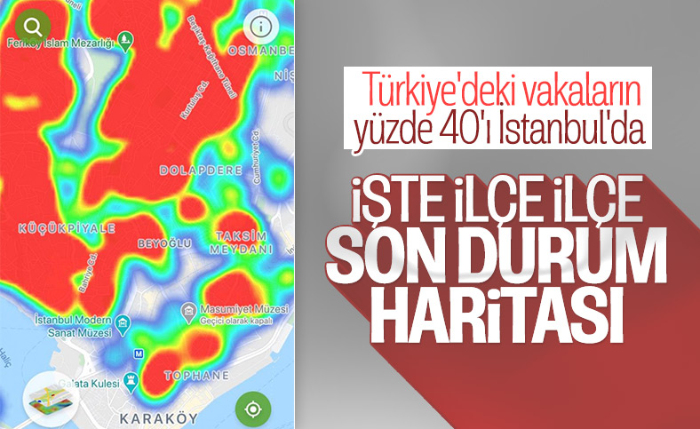 İstanbul koronavirüs risk haritası ilçe ilçe vaka dağılımı