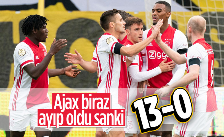 Ajax'tan VVV-Venlo karşısında 13 gollük resital