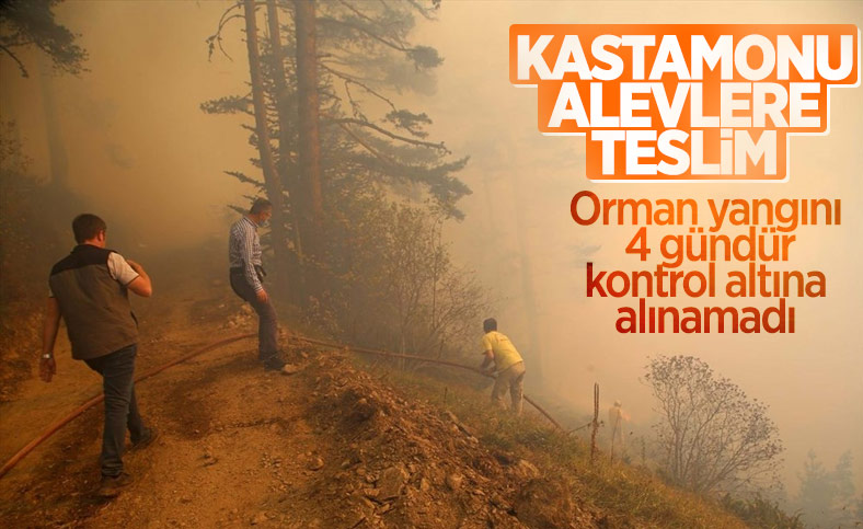 Kastamonu'daki orman yangını 4 gündür söndürülemedi