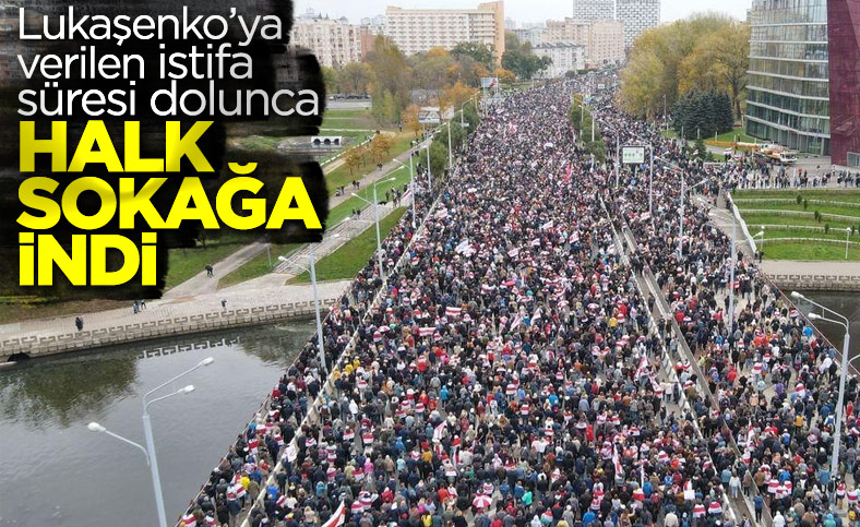 Belarus'ta, Lukaşenko karşıtı halk sokağa döküldü