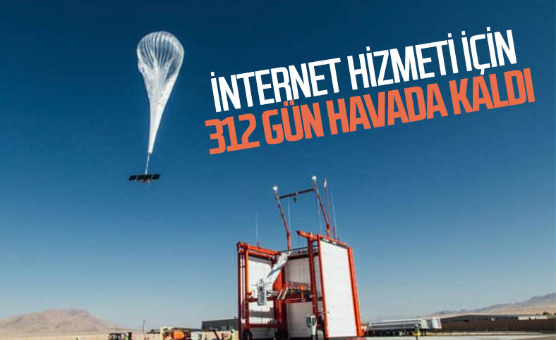 Google'ın internet balonu, 312 gün havada kalarak rekor kırdı
