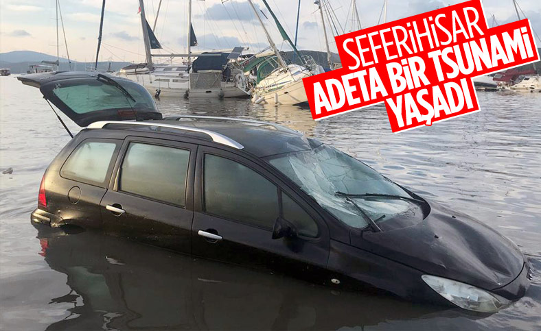 Seferihisar'da tekneler zarar gördü