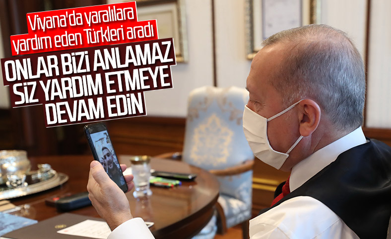 Cumhurbaşkanı Erdoğan, Avusturya'daki saldırıda yaralanan Türk vatandaşlarıyla görüştü