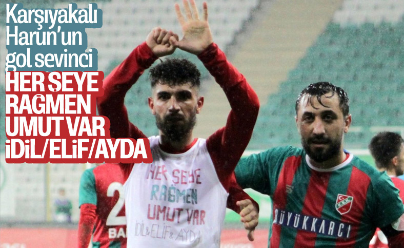 Karşıyaka oyuncusu Harun, gol sevincini İzmir'le paylaştı