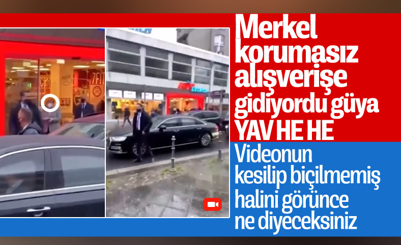Merkel korumalarıyla alışverişte