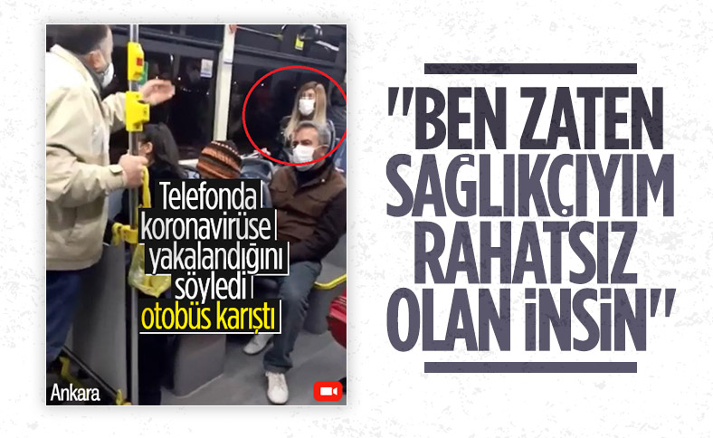 Ankara'da belediye otobüsünde koronavirüslü yolcu paniği