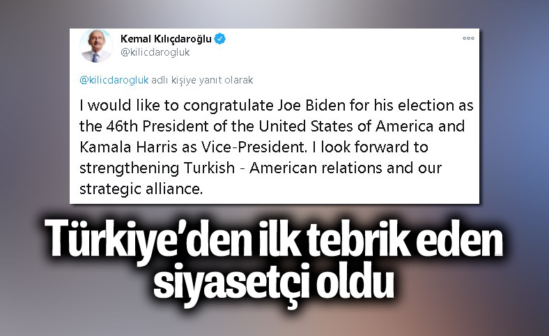 Kılıçdaroğlu'ndan Joe Biden'a kutlama mesajı