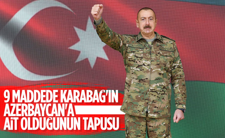 Dağlık Karabağ için imzalanan anlaşmanın maddeleri