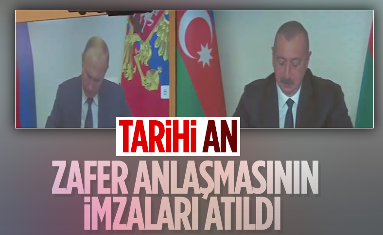 Aliyev ile Putin, Dağlık Karabağ anlaşmasını imzaladı