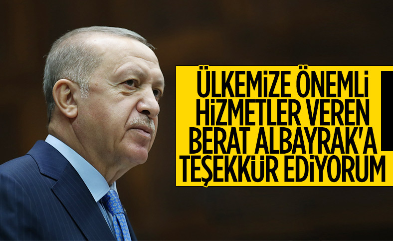 Cumhurbaşkanı Erdoğan'dan Berat Albayrak'a teşekkür konuşması