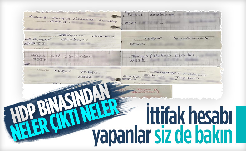 Diyarbakır'da HDP binasında bulunan ajandadan teröristlerin bilgileri çıktı