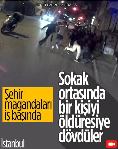 İstanbul'da öldüresiye meydan dayağı kamerada