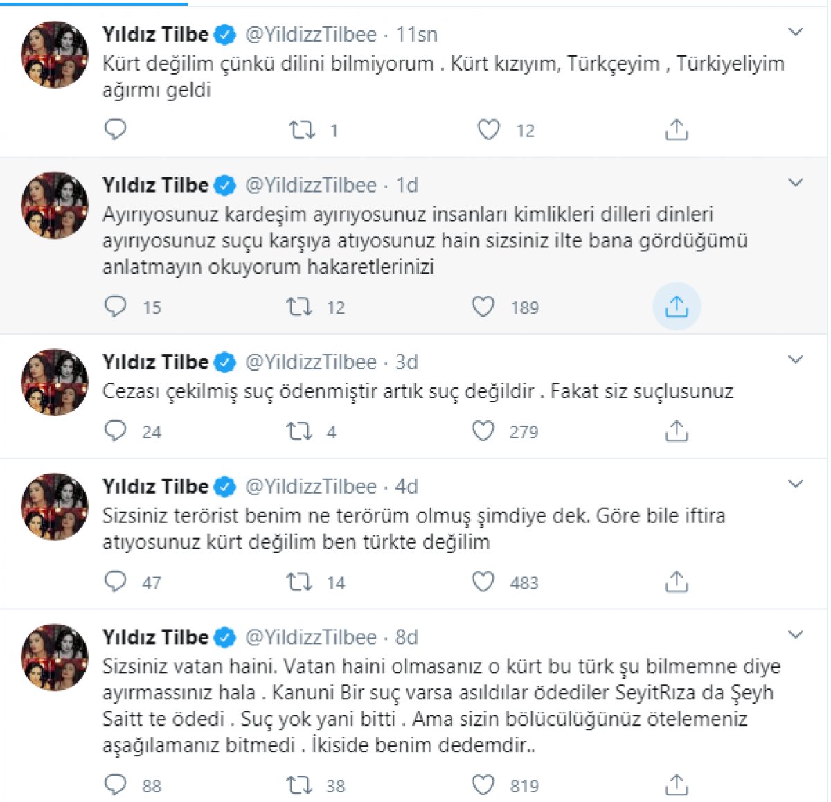 Yıldız Tilbe: Ne Kürt ne de Türküm # 3