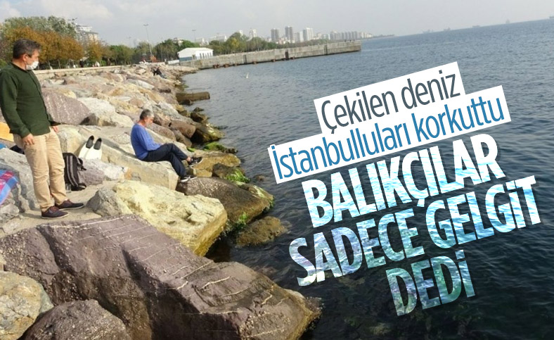 Kadıköy’de deniz sularının çekilmesi paniğe neden oldu