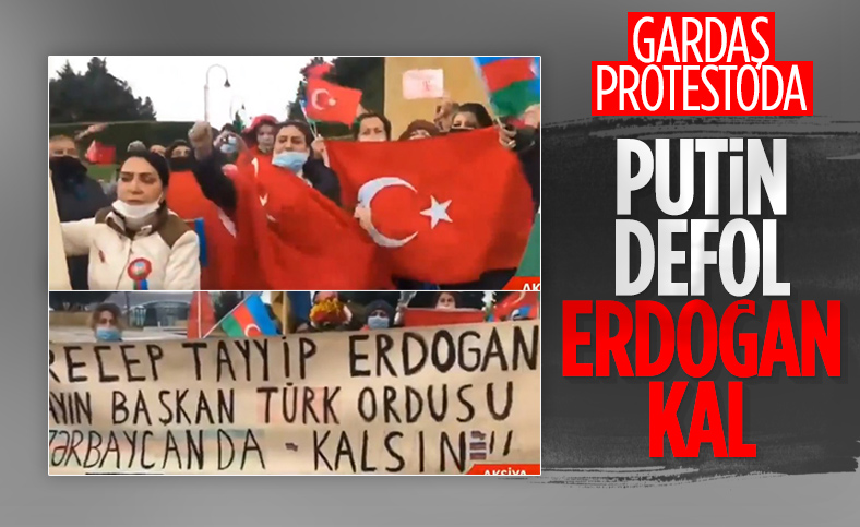 Azerbaycan'da Rus Barış Gücü'ne protesto