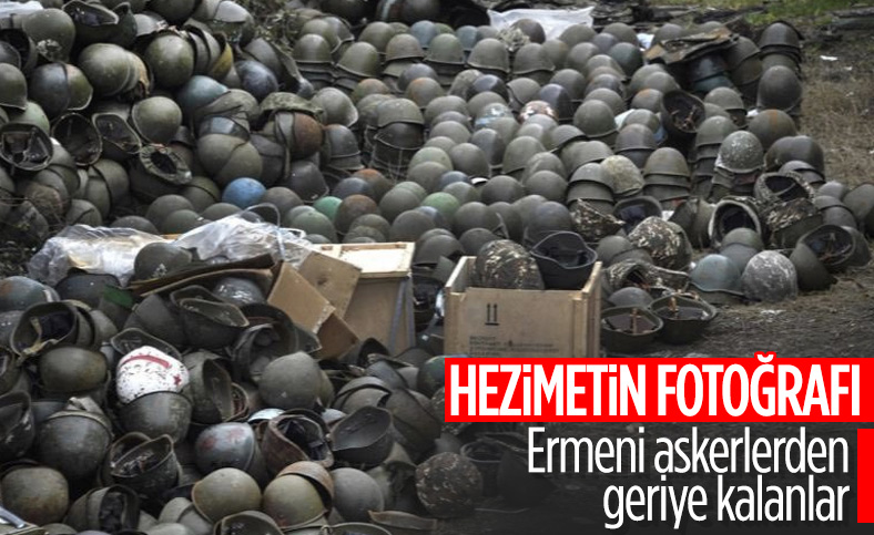 Şuşa'da Ermenilerden geriye çelik başlıklar kaldı