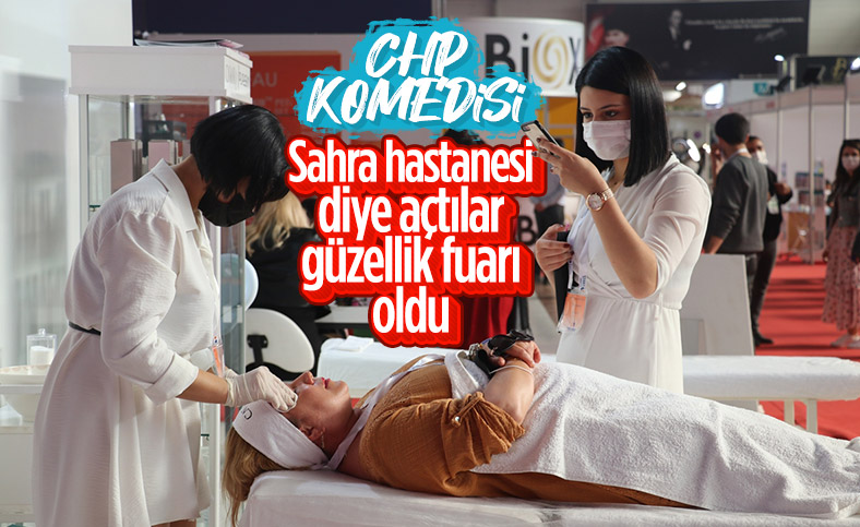 CHP'li Adana Belediyesi'nin sahra hastanesi güzellik fuarı oldu