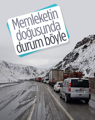 Erzincan-Sivas kara yolunda ulaşıma kar ve sis engeli
