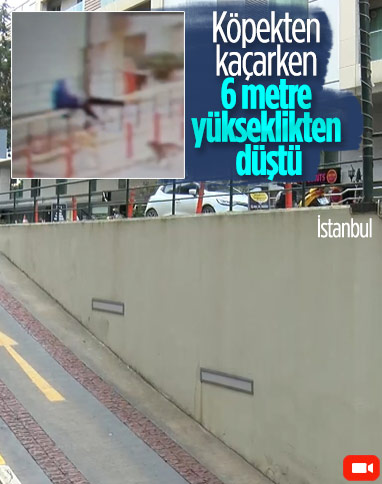İstanbul’da köpekten kaçan çocuk, 6 metre yükseklikten düştü