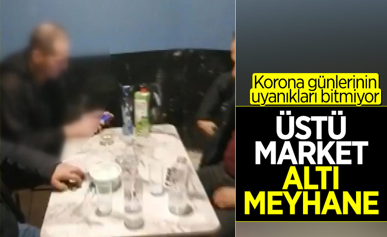 Esenyurt'ta marketin altından meyhane çıktı