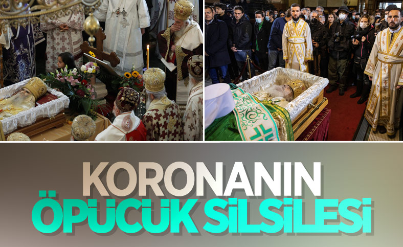 Koronadan ölen Sırp Ortodoks Kilisesi Patriği İrinej'in naaşını öptüler