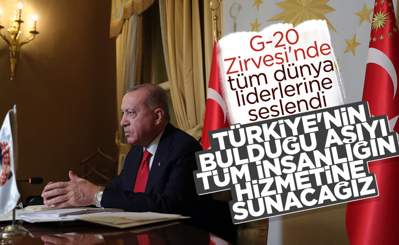 Cumhurbaşkanı Erdoğan, G20 Zirvesi'ne video konferansla seslendi