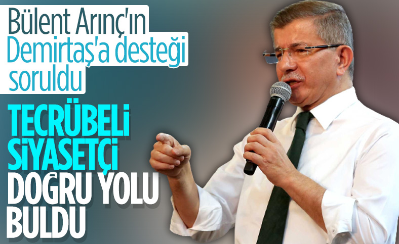 Ahmet Davutoğlu'ndan Bülent Arınç'ın 'Demirtaş' sözlerine destek
