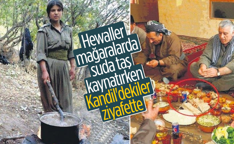Cemil Bayık'ın PKK kampındaki ziyafet sofrası