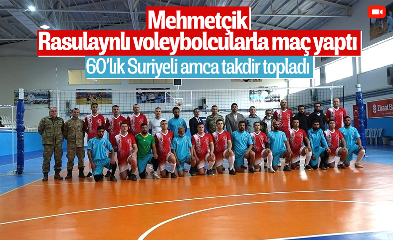 Mehmetçik, Barış Pınarı bölgesinde Rasulaynlı sporcularla voleybol maçı yaptı