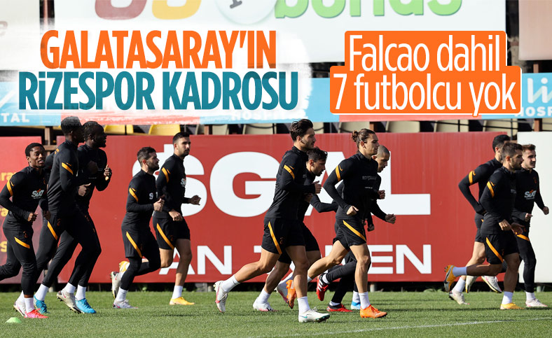 Galatasaray'ın Rizespor maçı kadrosu
