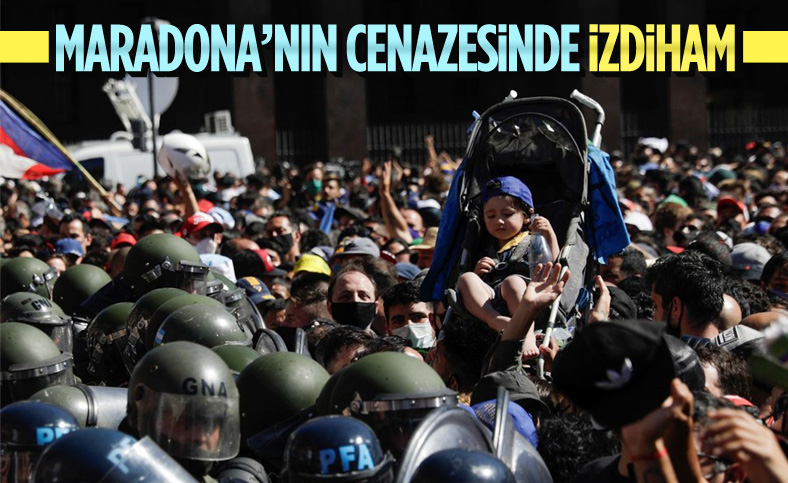 Maradona'nın cenaze töreninde arbede yaşandı