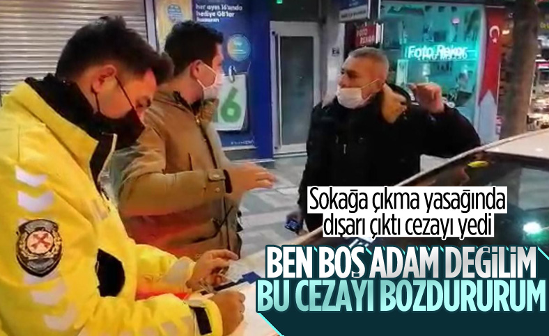 Bursa'da kısıtlamada ceza yiyen vatandaş polisi tehdit etti