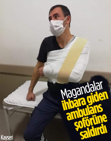 Kayseri'de 3 maganda, ambulans şoförünü darbetti 